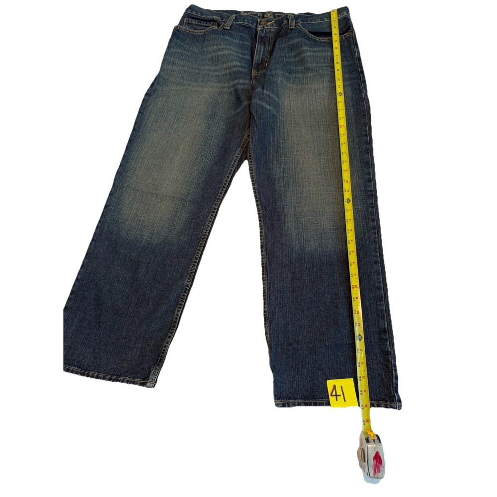 Men's Jeans Roebuck & Co. Relaxed Straight Denim Jeans Medium Wash Excellent